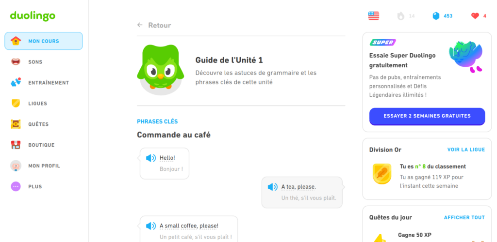 Exemple de dialogue pour débutants